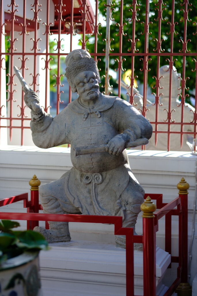 A Chinese stone guardian statue at Wat Arun, brought from China as ship's ballast in the early 19th century